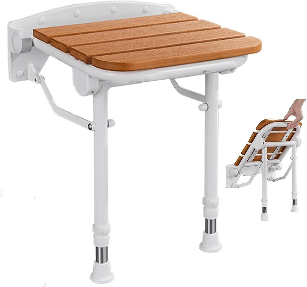 Wall-Mounted Foldable Shower Seat Bathroom Stool Shower Chairs For Seniors For Shower Stall Foldable, Shower Seat Bench, Wall-mounted Folding Stool Chair With Rubber Feet Or Bathing, Elderly, Disabled