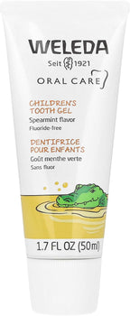 Weleda Oral Care Childrens Tooth Gel, 1.7 Fluid Ounce, Fluoride Free, Spearmint Flavor, Plant Rich Toothpaste with Calendula, Silica and Fennel