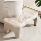Recximi Toilet Stool Squat, Portable Foot Poop Stool for Bathroom Adults, 7 Inch Pooping Stool Toilet Leg Stand Raiser, Non-Slip Potty Step Bench for Feet, Banco para Baño, Beige