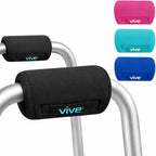 Vive Walker Handle Cushions - Padded Hand Covers - Soft Cushion Padding Medical for Folding Rolling Wheelchair, Rollator Handle, Senior, Elderly Grippers - Crutch Handle Pad Grips - Mobility Aid