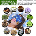 Nature's Approach Basic Herb Pack Rice Heating Pad Microwavable Reusable Heat Pack with Herbal Aromatherapy Fill, Freezer and Microwave Safe for Hot and Cold Therapy, Celestial Indigo