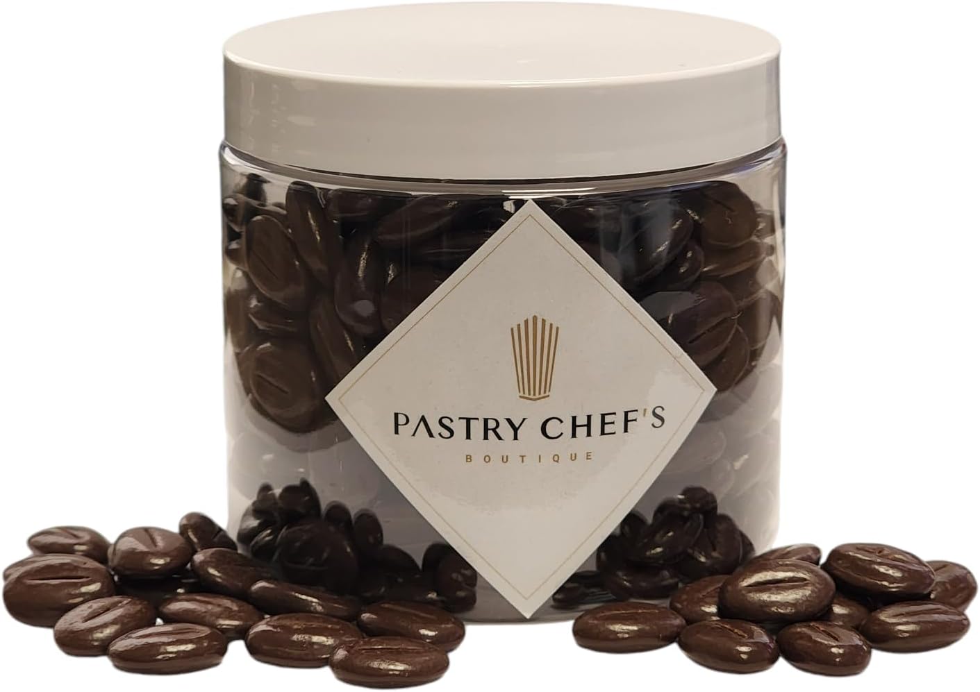 Pastry Chef's Boutique Belgian Chocolate Topping for Cupcake, Hot Cocoa, Ice Cream Cookies Cake Decorating (Chocolate Coffee Beans)