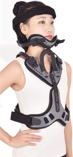 Orthosis Cervical Thoracic Halo Brace, Head Neck Chest Orthosis Adjustable Cervical Thoracic Orthosis U Lumbar Support, Angle Adjustable Breathable, Cervical Rehabilitation Brace 501