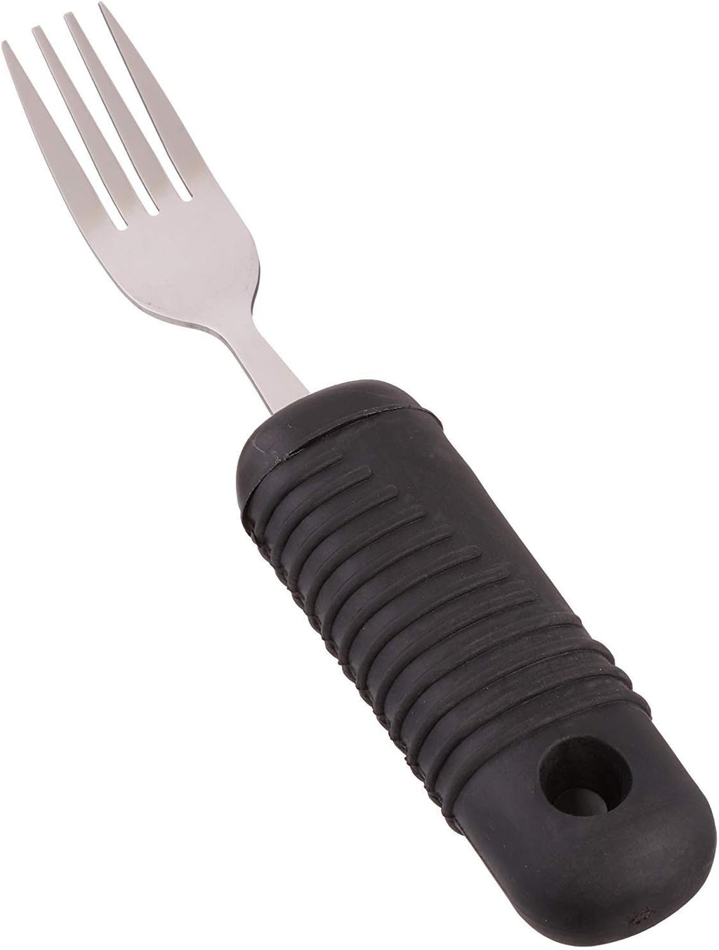 Sammons Preston 61234 Sure Grip Stainless Steel Dinner Fork with Thick Rubber Handle, 8" Long