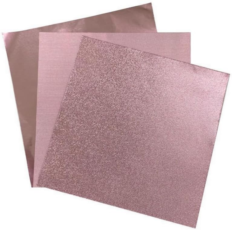 200 Sheets Tin Foil Candy Wrappers,8"Aluminum Foil Chocolate Wrapping Paper,Candy Bar Wrappers for Homemade Candies Gifts Decoration DIY Packaging Chocolate Making Supplies (Pink8")