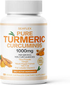 Turmeric Curcumin 95 1000mg - 95% Turmeric Complex Supplement with Bee Propolis (120 Capsules)