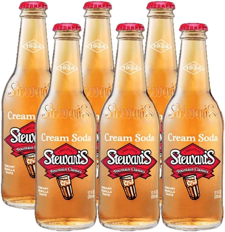 Stewarts Original Cream Soda 12 Oz Glass Bottle (Pack of 6, Total of 72 Oz)