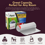 PAMI Recycling Tall Kitchen Drawstring Trash Bags- Extra-Strong Plastic Garbage Bags- Thick Trash Can Liners For Kitchen & Outdoor Bins- 2ft x2ft Unscented Trash Bags (13 Gallon – 60 Count – Clear)