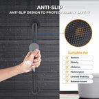 Grab Bars for Shower, 2 Pack 16-Inch Anti Slip Shower Handles for Elderly, Safety Shower Grab Bar, Stainless Steel Handicap Grab Bars for Bathroom (Black 1" Diameter)
