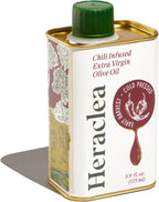 Heraclea - Chili Infused - Extra Virgin Olive Oil - Organic Olive Oil - Extra Virgin - Cold Pressed - Polyphenol Rich EVOO - 5.9oz Bottle