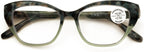 V.W.E. Women Cateye Progressive Clear Bifocal Reading glasses - No Line or Bubble - Zero Power on Top