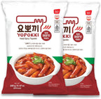 Yopokki Instant Halal Tteokbokki Cup Korean Street food with Jjajang flavored sauce Topokki Rice Cake - Quick & Easy to Prepare (Hot Spicy - 2 Packs)