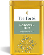 Tea Forte Moroccan Mint Premium Loose Leaf Caffeinated Green Tea Blend Canister, Makes 35-50 Servings