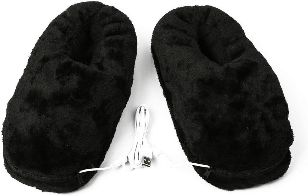 USB Electric Heated Slippers，Fast Heating Technology Heating Pad Shoe Keep Foot Warmer for Winter Cold Weather One Pair