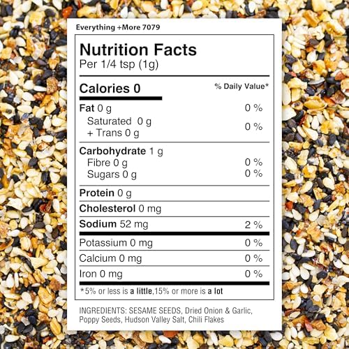 The Spice Lab Everything Bagel Seasoning Blend - 4.6 oz Shaker Jar - Premium Everything Seasoning for Bagels - Gourmet PALEO and KETO Approved Spice - The Perfect Everything Bagel Spice - 7079