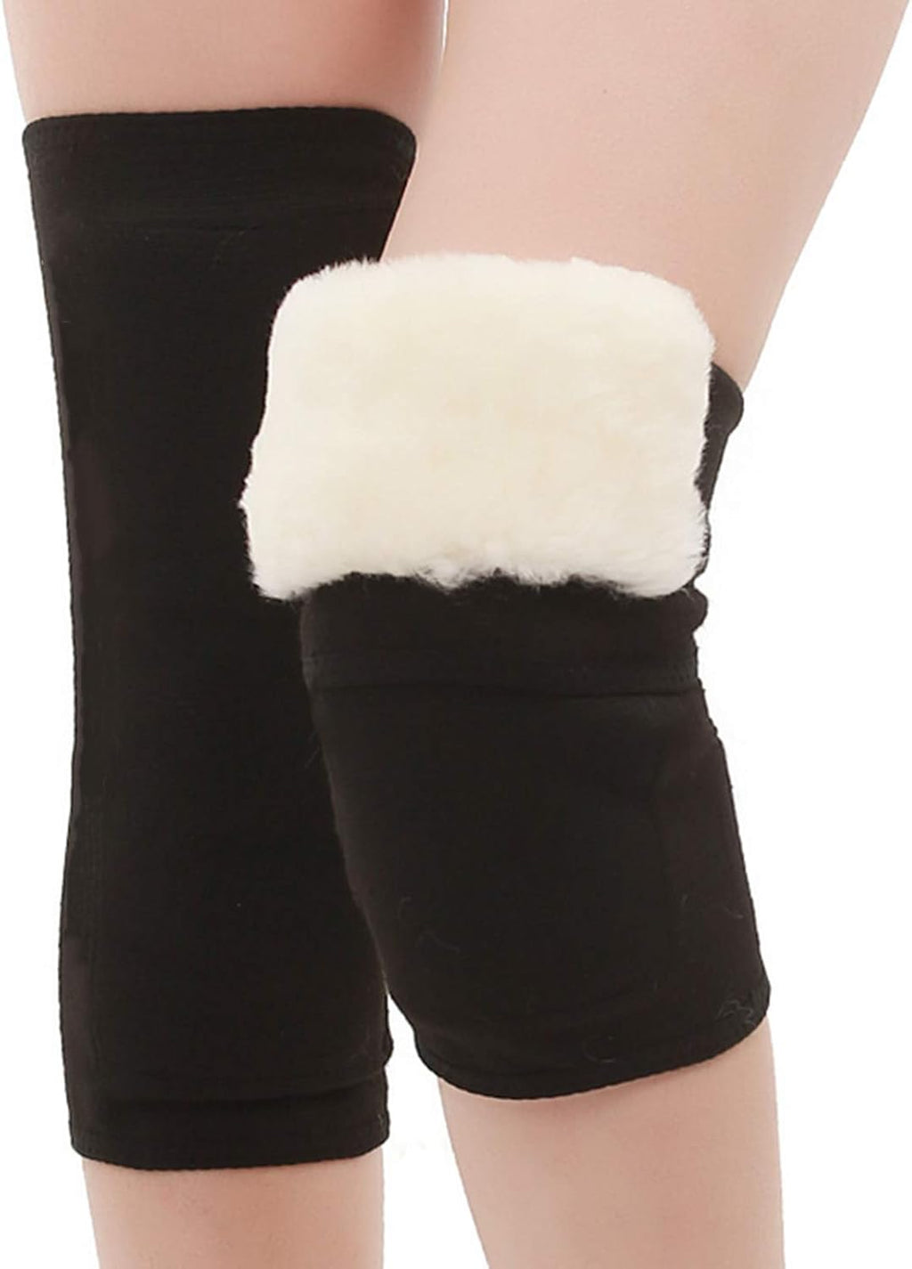 JUMISEE Men Women Warm Fleece Lined Knee Brace Leg Warmer Thermal Leg Sleeve Knee Support for Arthritis Pain Relief Yoga