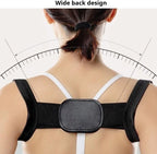 DeepCrush Adjustable Back Belt - Posture Corrector for Women and Men - Shoulder Brace - Upper Back Pain Relief - Neck Pain Support - Elasticity Belt for Standing and Sitting