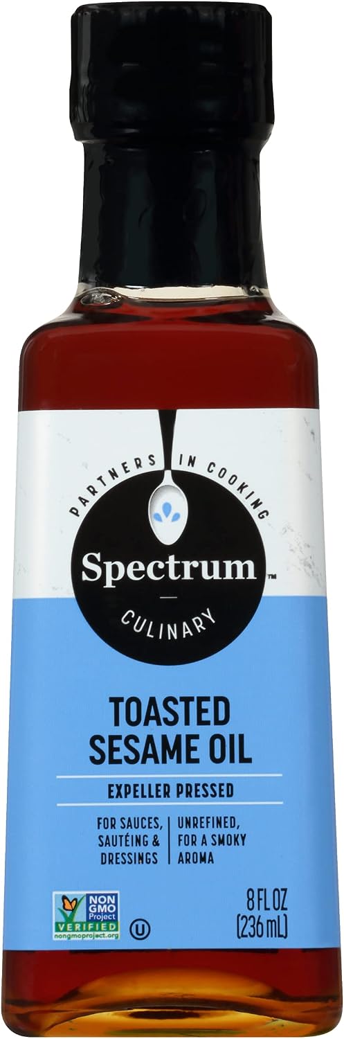 Spectrum Naturals Organic Toasted Sesame Oil, 8 Fz