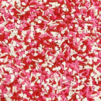 Sentovac Valentine Sprinkles Red Pink White Heart Jimmies Sprinkles Mix Edible for Cake Decorating Candy Cupcake Cake Topper Cookie Baking Decorations Wedding Supplies