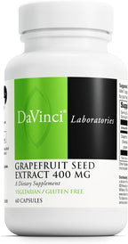 DAVINCI Labs Grapefruit Seed Extract 400 mg - Supports GI & Digestive Gut Health - Gluten Free, Vegetarian - 60 Capsules (30-Day Supply)