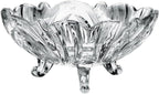 Cabilock Tripod Glass Fruit Plate Trifle Bowl Glass Food Decor Crystal Candy Dish Pasta Bowl Food Prep Transparent Salad Tray Transparent Serving Plate Fruit Tray for Home