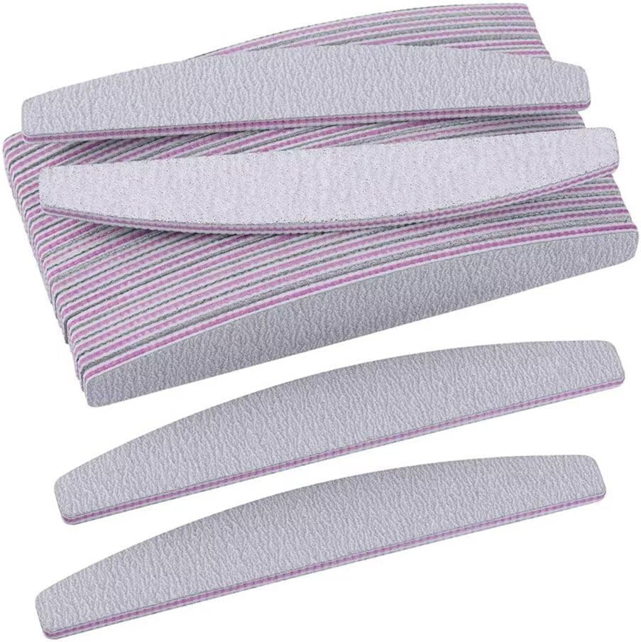 10 PCS Nail File Professional Nail Files Reusable Double Sided Emery Board(100/180 Grit) Nail Styling Tools for Home and Salon Use Christmas Gifts for Women