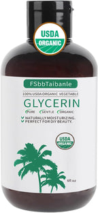 Organic Vegetable Glycerin – USDA Organic Certified, 100% Pure, 6 Fl Oz – Natural Skin & Hair Moisturizer – Ideal for DIY Beauty, Soaps, Lotions & More – Non-GMO, Palm Oil Free