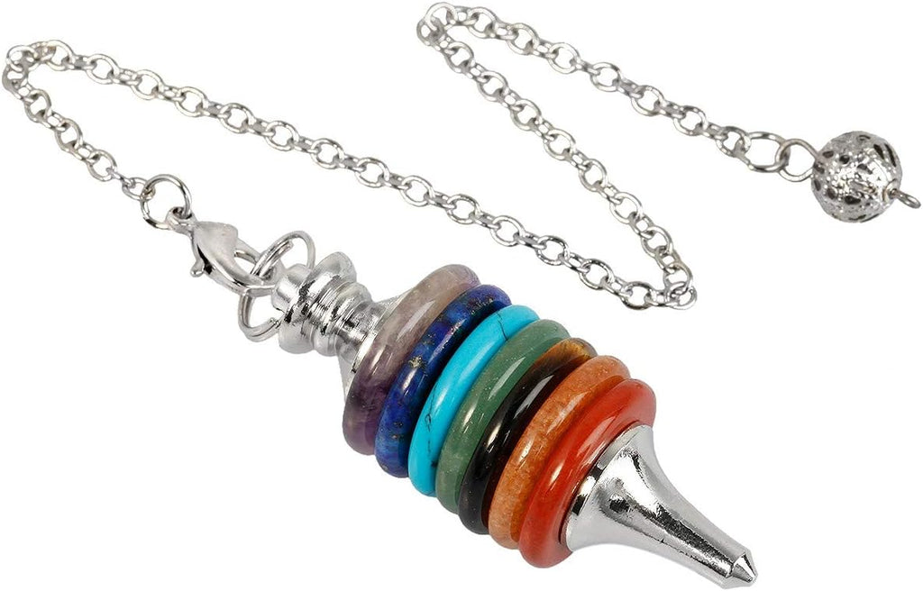 TUMBEELLUWA Healing Crystal Pendulum Chakra Quartz Dowsing Energy Stone Divination Reiki Meditation Balancing