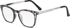 Eyekepper Readers Retro Square Plastic Frame Metal Arms Reading Glasses Grey DEMI +1.5