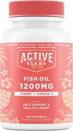 Omega-3 Fish Oil – 1250mg Triple Strength with 690mg EPA & 260mg DHA – Wild-Caught, No Fishy Aftertaste – 60 Soft Gels