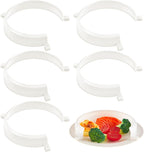 Landical 6 Pcs Plate Guard for Eating Spill Proof Food Guard One Handed Adaptive Equipment for Elderly Disabled Handicapped Parkinson Scooping Food, Fits Most 9" to 12" Plates(Translucent)