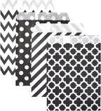 KEYYOOMY 200 Pcs Black Candy Buffet Bags - Small Polka Dot Paper Treat Bags for Wedding & Birthday Party (5 x 7 inch)