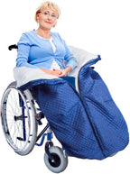 Wheelchair Blanket with Zipper and Villus, Winter Thickened Wheelchair Thermal Blanket Universal Wheelchair Warm Covers Leg and and Lower Body for Bed Sofa Office (Blue)