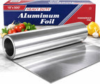 Heavy Duty Aluminum Foil Roll 18 Inch x 500 Feet, Extra Thick Commercial Grade Tin Foil, Durable Food Service Foil for Cooking, Grilling, Catering & Restaurant Use