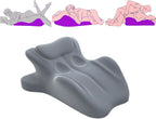 Ergonomic Memory Foam Wedge Pillow for Couples – 27° Angled Intimacy Support, Multi-Position Pillow for Adults, Sleeping, Reading, Back & Waist Support, Removable Breathable Cover (Light Grey)
