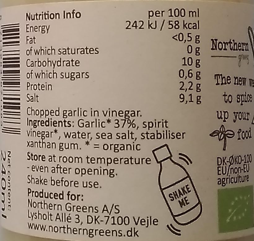 Northern Greens - BIO Liquid garlic - 8.11oz / 240ml Jar