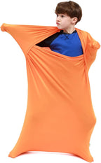 SANHO Premium Sensory Sock Body Sock, Small,Perfect for Children with Sensory Processing Disorder, Updated Version (Orange)