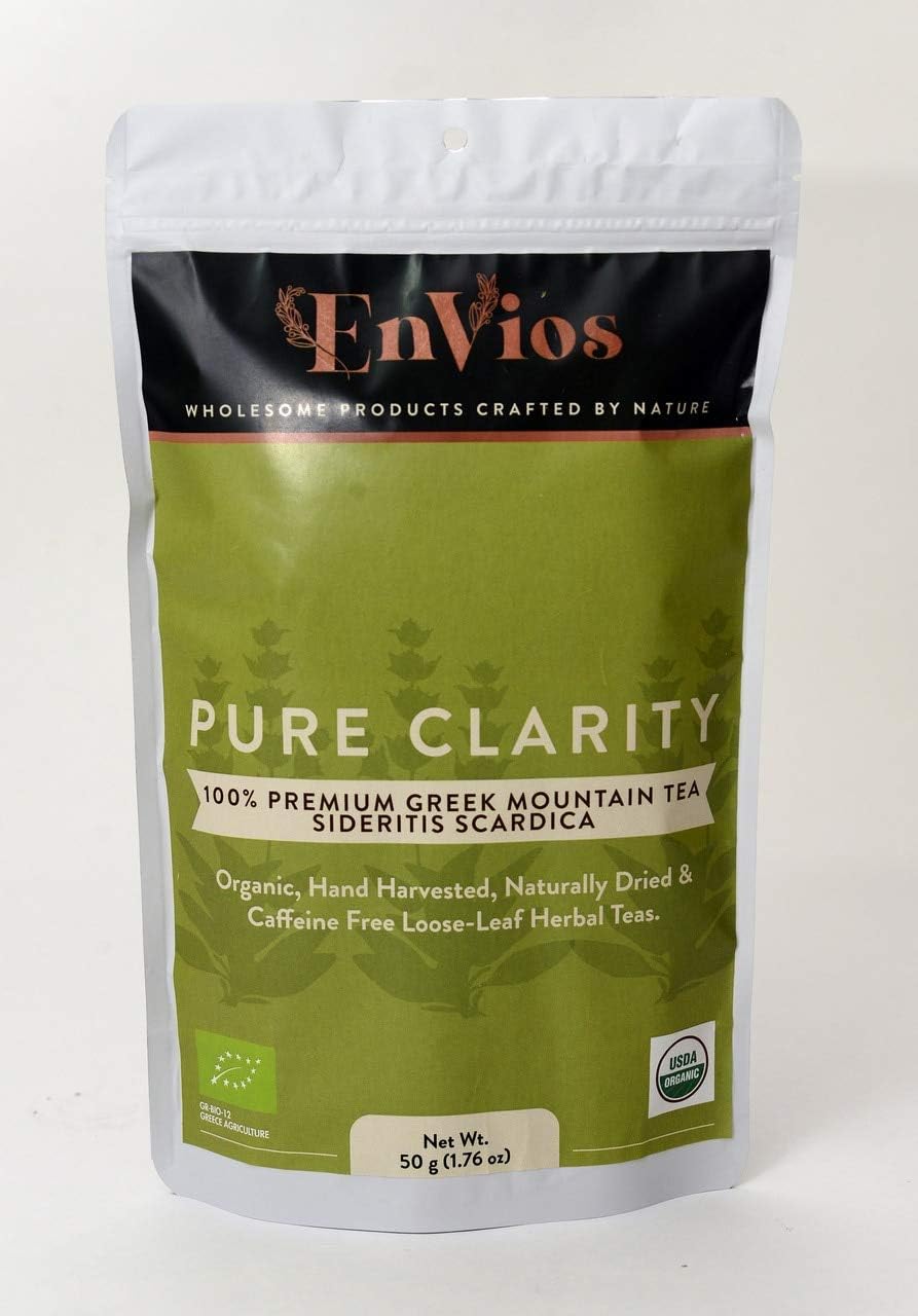 Organic Greek Mountain Tea/Sideritis Scardica. Pure Clarity by EnVios 50 g / 1.76 oz
