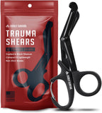 EVERLIT Trauma Shears Black Titanium Coated Non-Stick Blades Stainless Steel Bandage Medical Scissors for EMT EMS Doctor and Nurses (6" Compact, 1 Pair)