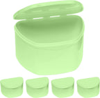 Green 30 Bulk Pack Denture Cases, Dental Box For Artificial Teeth, Mouth Guard, Night Guard, Gum Shields, Retainers - Soaking & Cleaning Supplies For Travel, Storage Containers