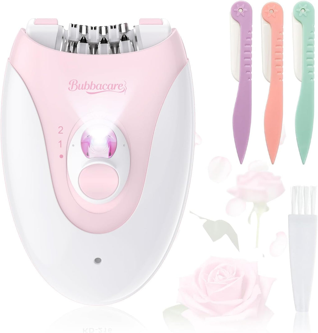 Epilator, Epilators Hair Removal for Women - 2-Speed Epilator with 36 Tweezers & Massage Pad, Rechargeable LED Hair Removal Device for Face/Bikini/Arms/Legs/