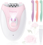 Epilator, Epilators Hair Removal for Women - 2-Speed Epilator with 36 Tweezers & Massage Pad, Rechargeable LED Hair Removal Device for Face/Bikini/Arms/Legs/