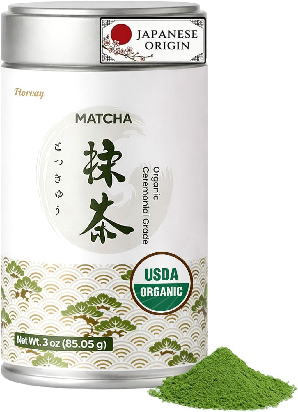 Japanese Ceremonial Grade Matcha Powder – USDA Organic | 3oz Tin | Smooth Taste with Low Bitterness | Calm, Clear Energy | Pure Matcha