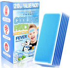 20PCS-Cooling Patch，Cold Compress Pad，Fever reducing Patches, Cold Patch for Migraine，Soothing Cold Pack，Ideal for Headache Relief, Fast-Acting Relief for Fever, Sheets Fever Patches