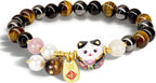 Lucky Cat Bracelet Feng Shui Good Luck Jewelry for Women, Wealth & Fortune Protection - Natural Gemstone Crystal Bracelets