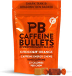 Caffeine Bullet 8 Chocolate Orange Caffeine Candies = 800mg Caffeine Kick, Faster Than Energy gels & Cycling Chews for a mid-Race Endurance Sports and Gaming Caffeinated Energy Boost