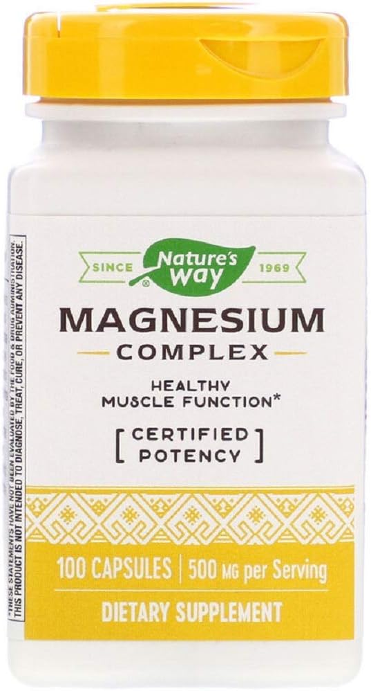 Nature's Way Magnesium,500 mg, 100 Capsules