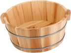 Wood Footbath Basin Basin Tub Comfortable Home Office Use Footbathing Wooden Massage Foot Soaking Bath Basin Foot Soaking Tub, 16x36cm A