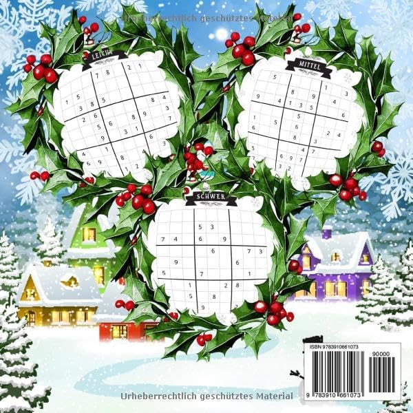 Sudoku Adventskalender für Opa: Weihnachtlicher Rätsel Adventskalender mit Sudokus in leicht bis schwer (German Edition)
