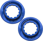 Bike Center Locking Rings for Disc Brake Rotor on Center Lock Hub Aluminum Alloy(Blue)